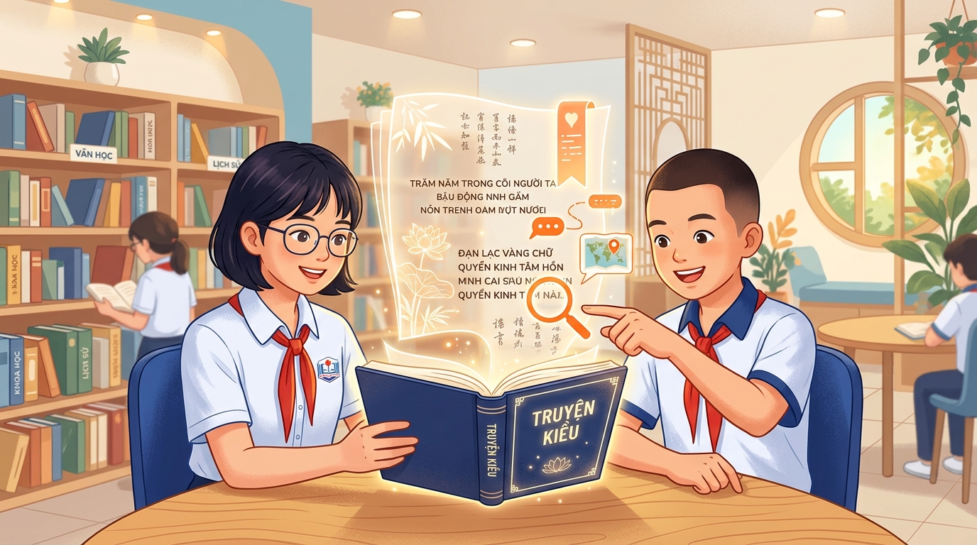 Học sinh THCS đọc hiểu văn bản cùng VănHiểu AI